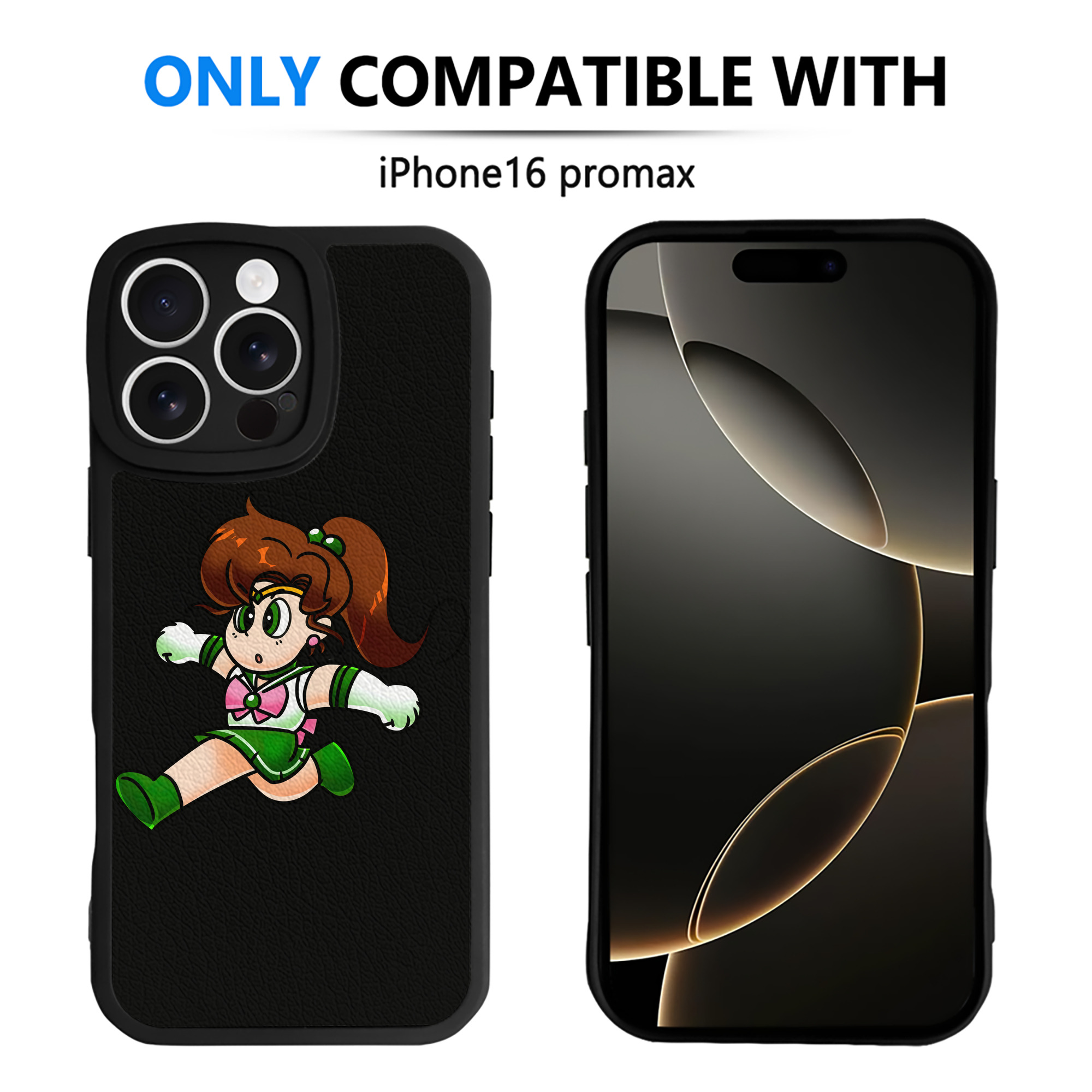 （画像用） 美少女戦士セーラームーン 木野 まこと きの まこと Sailor Moon Kino Makoto （セーラージュピター；Sailor Jupiter） 【iPhone 16シリーズ対応】シリコンスマホケース（レザー調） 材質：シリコン